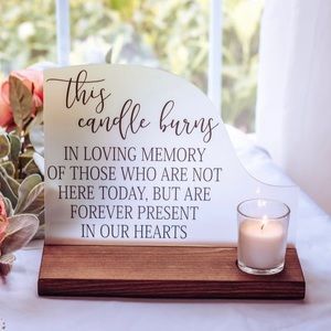 Wedding/Memorial/Baby Shower/Funeral Remembrance Candle